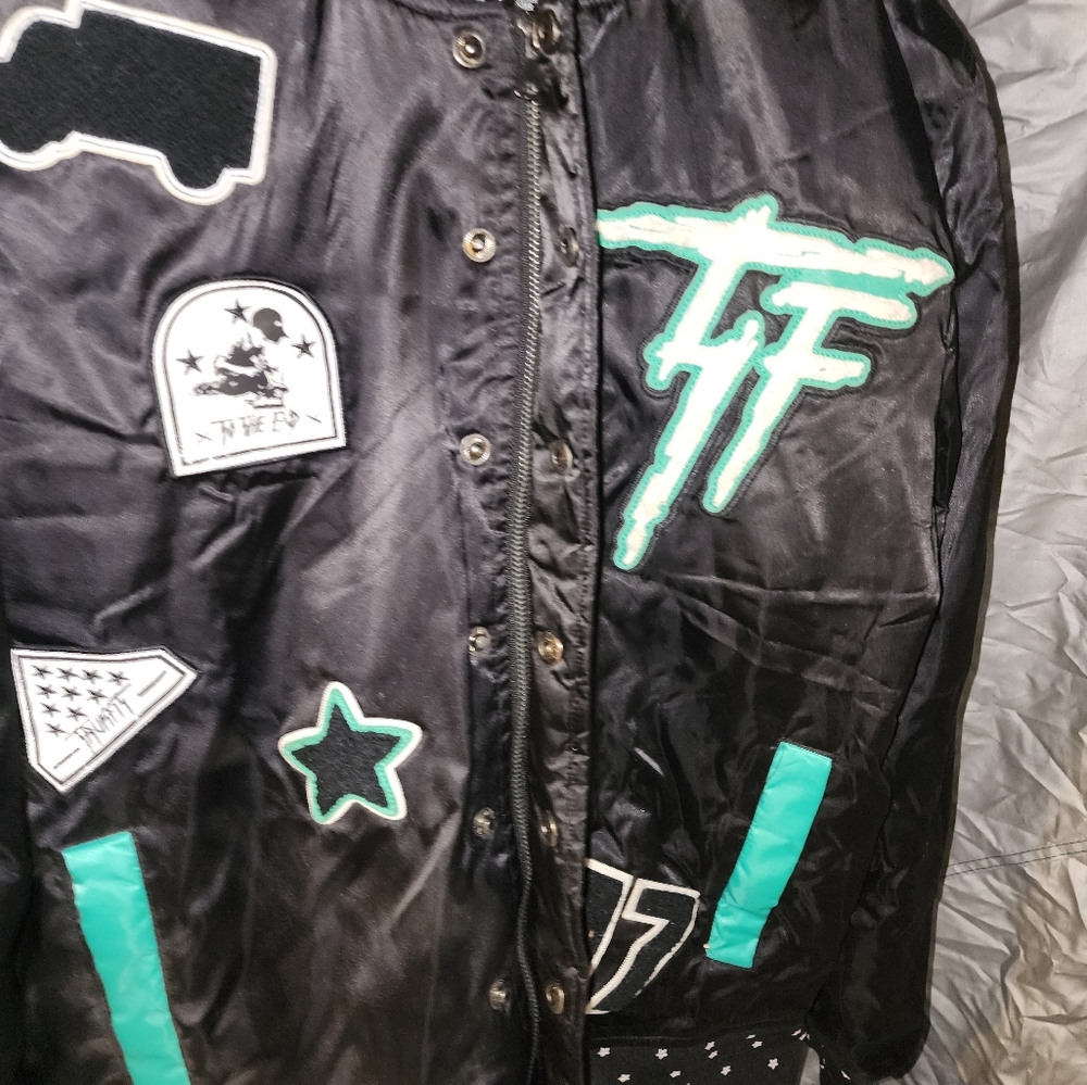 Trukfit Patches Varsity Bomber Jacket Size S - Picture 3 of 7